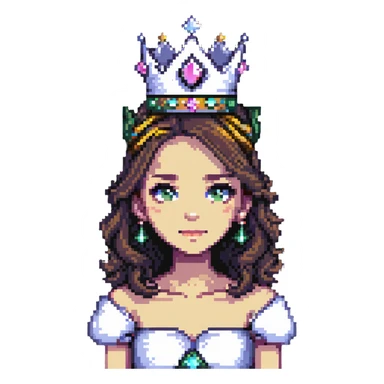princess with crown and tiara sticker