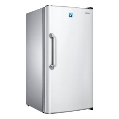 modern white fridge angled view sticker