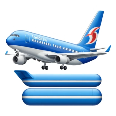 Indonesia airlines take off in airport sticker