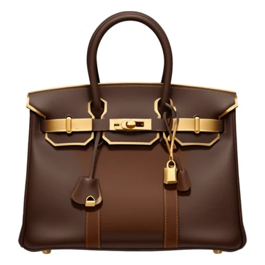 hermes birkin deep chocolate brown color bag sticker