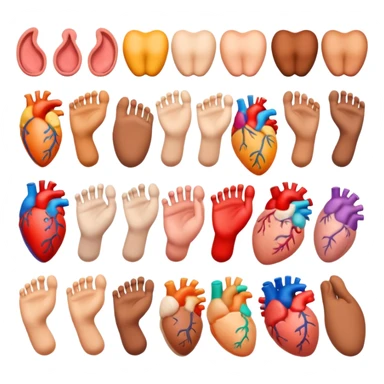 Create colour full 3d image of all body parts  sticker
