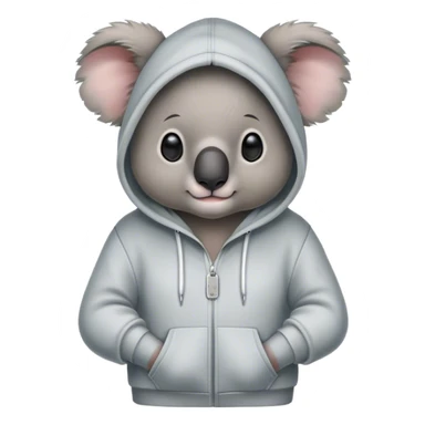 Koala wearing hoodie sticker