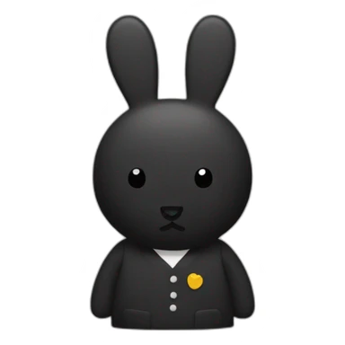 black Miffy sticker