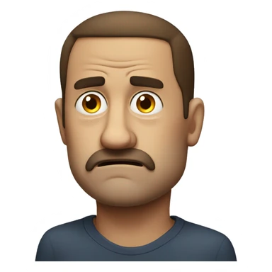 displeased man  sticker