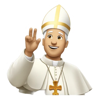 pope approves ok gesture sticker