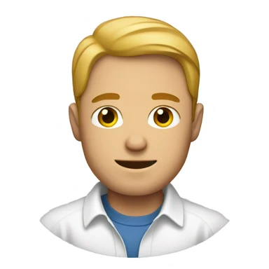 a white man holding the collar of his shirt sticker