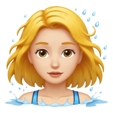 Woman splashing sticker