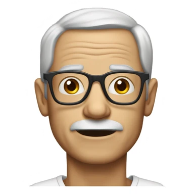 skinny 60 year old white man with glasses sticker