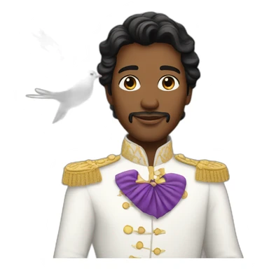 prince with doves sticker