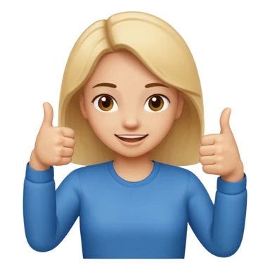 

a girl with a thumb ups and one with thumbs odwnv



 sticker