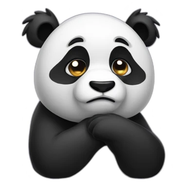 cartoon panda facepalm sticker