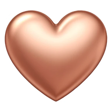 heart with a metallic rose gold finish sticker