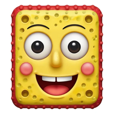 I want SpongeBob in red sticker