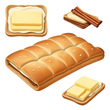 traditional norwegian flat bread with butter, cinnamon and sugar sticker