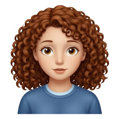 fun cute loud popular pretty girl modest curly brown hair sticker