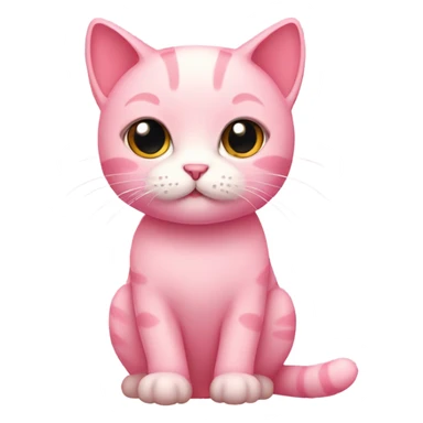 pink cute cat sticker