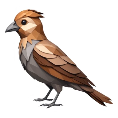 dead bird low poly sticker