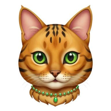 cute Bengal cat with jewellery  sticker
