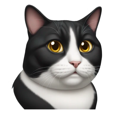 Fat tuxedo cat sticker