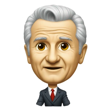 Nicolae Ceausescu playing a game sticker