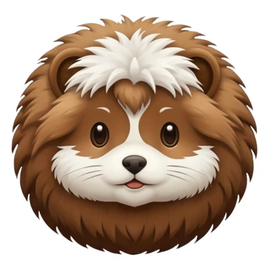 animal fur ball sticker