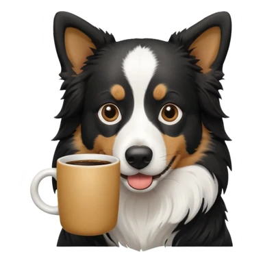 Border collie café con blanco sticker