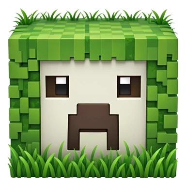 Minecraft grass block sticker