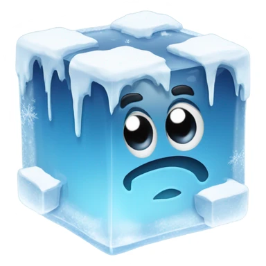 Alabama state as an ice cube in the snow sticker