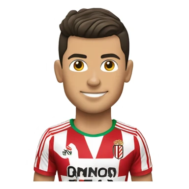 cristiano ronaldo moreno con la camiseta del athletic club de bilbao sticker