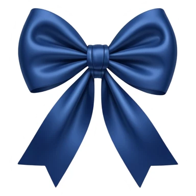 Navy blue heart bow sticker