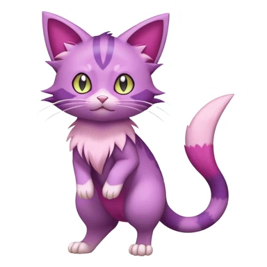 Purrloin-Skitty-Pokémon-Fakémon-hybrid-creature (full body) sticker
