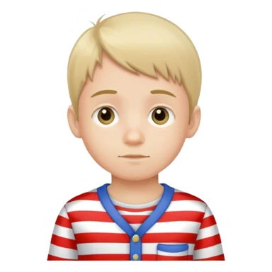 boy in stripped pajamas sticker