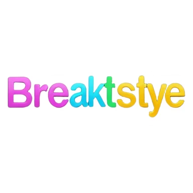 un gif texte qui défile  "BREAKSTYLEZ TV"  change de couleur sur fond noir sticker