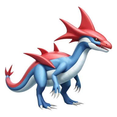Milotic-Latias-Kyurem-Garchomp-Fakémon-hybrid-creature (full body)  sticker