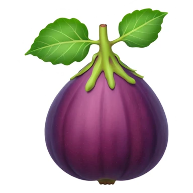 Please create a emoji of a cross-section of a fig with a small leaf sticker
