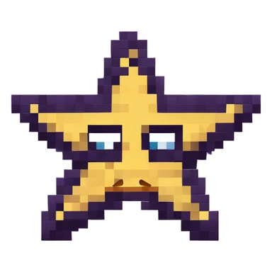Pixelart lila star sticker