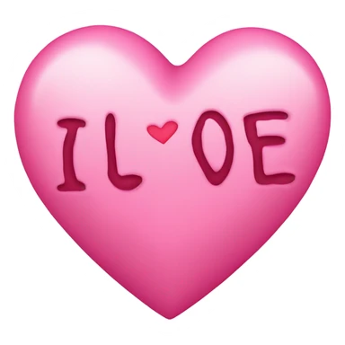 Pink heart that says “I love you”  sticker