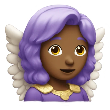 purple angel sticker