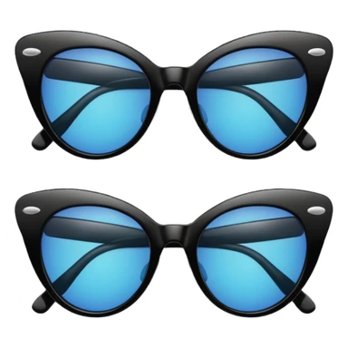 Black cateye sunglasses sticker