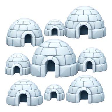 different type of igloos  sticker
