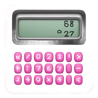 pink calculator sticker