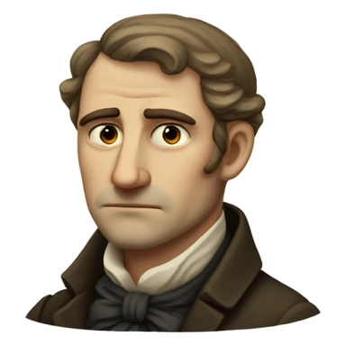 sad, white man 1800s, worker, 30years old sticker