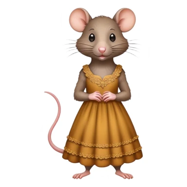 Rat in a dress sticker