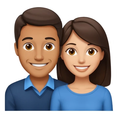 A man in love with his beautiful brunette fiancé  sticker