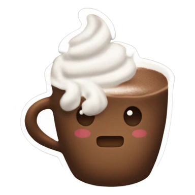 Drinking hot coco sticker