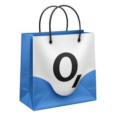 A shopping bag with a bold percent symbol (%) printed on it, symbolizing discounts and shopping benefits. sticker