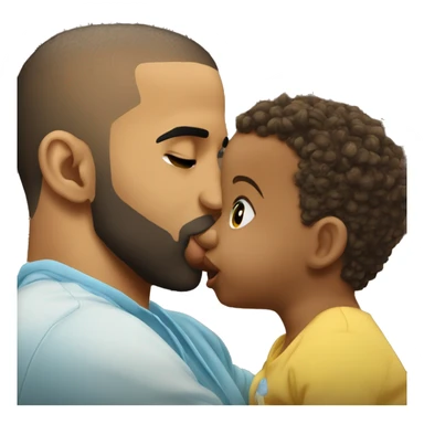 Drake kissing a baby sticker