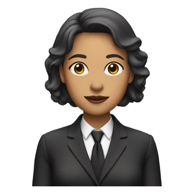 a woman in a suit sticker