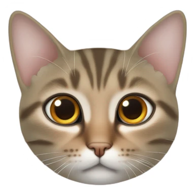 Chat orange au yeux verts avec oreills sticker