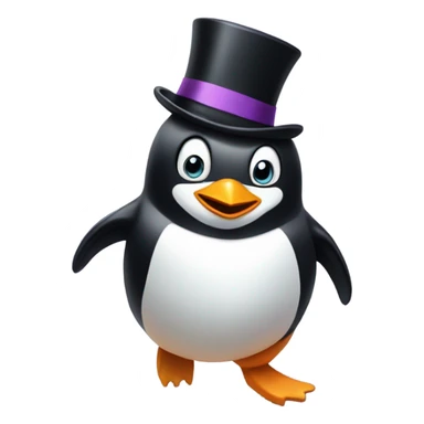 tap dancing penguin sticker